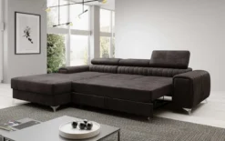 Designer Ecksofa Melinda mit Schlaf- und Klappfunktion