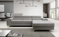 Designer Ecksofa Melinda mit Schlaf- und Klappfunktion
