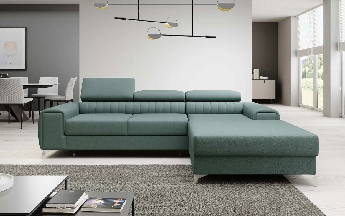 Designer Ecksofa Melinda mit Schlaf- und Klappfunktion