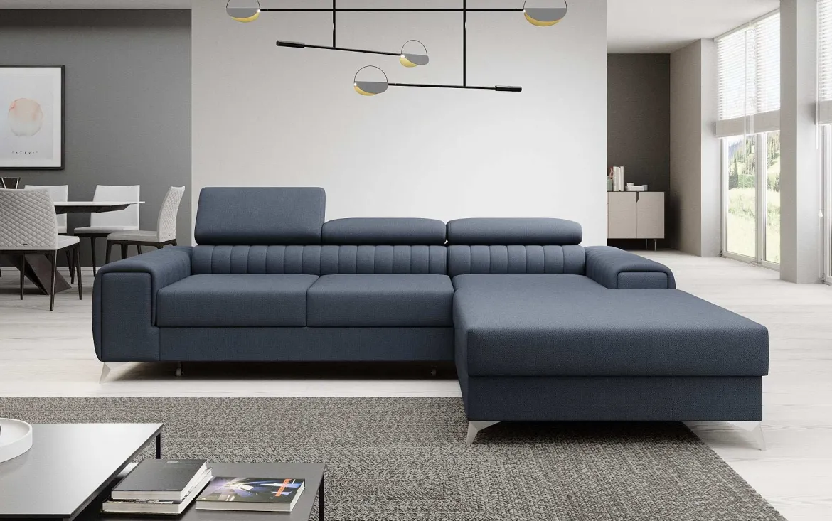 Designer Ecksofa Melinda mit Schlaf- und Klappfunktion