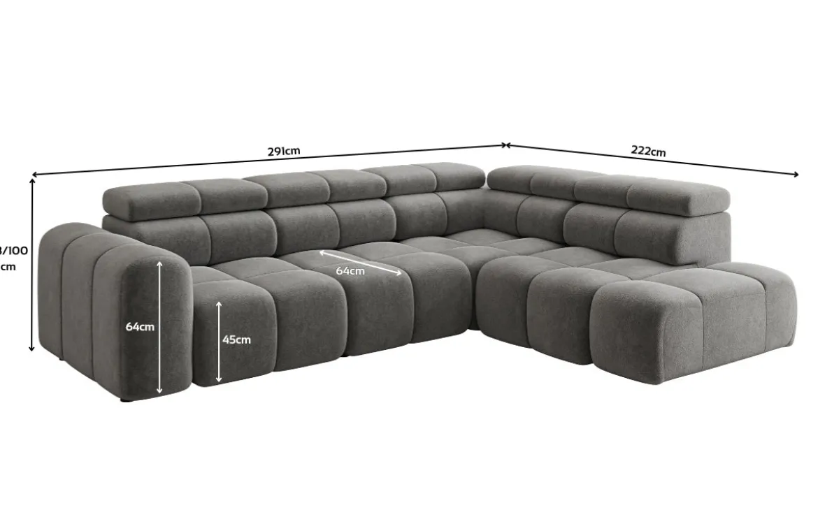 Designer Ecksofa Mia Maxi in Chenille