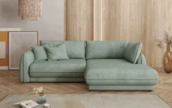Designer Ecksofa Mojave II Stoff mit Schlaffunktion und Stauraum
