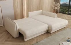 Designer Ecksofa Mojave II Stoff mit Schlaffunktion und Stauraum