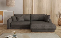 Designer Ecksofa Mojave II Stoff mit Schlaffunktion und Stauraum