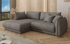 Designer Ecksofa Mojave II Stoff mit Schlaffunktion und Stauraum