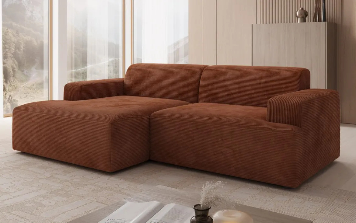 Designer Ecksofa Monza in Cord