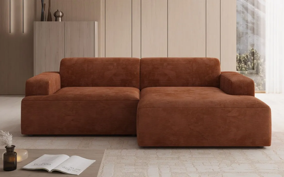 Designer Ecksofa Monza in Cord
