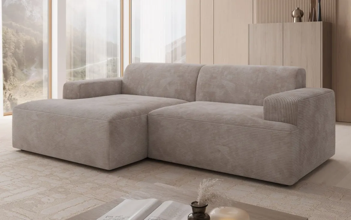 Designer Ecksofa Monza in Cord