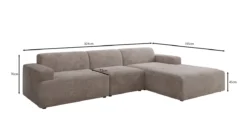 Designer Ecksofa Monza Maxi in Cord