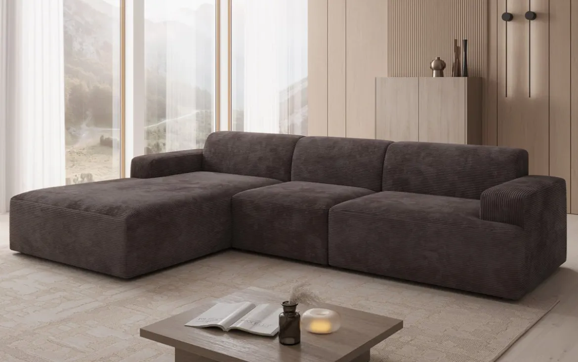 Designer Ecksofa Monza Maxi in Cord