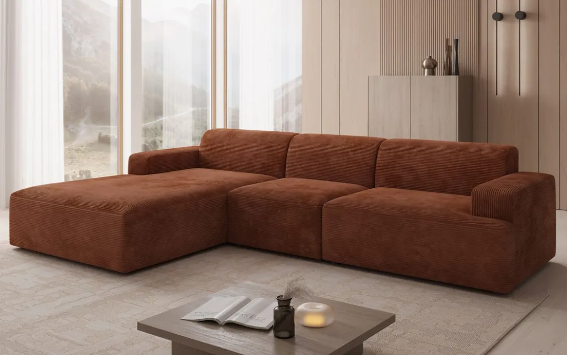 Designer Ecksofa Monza Maxi in Cord