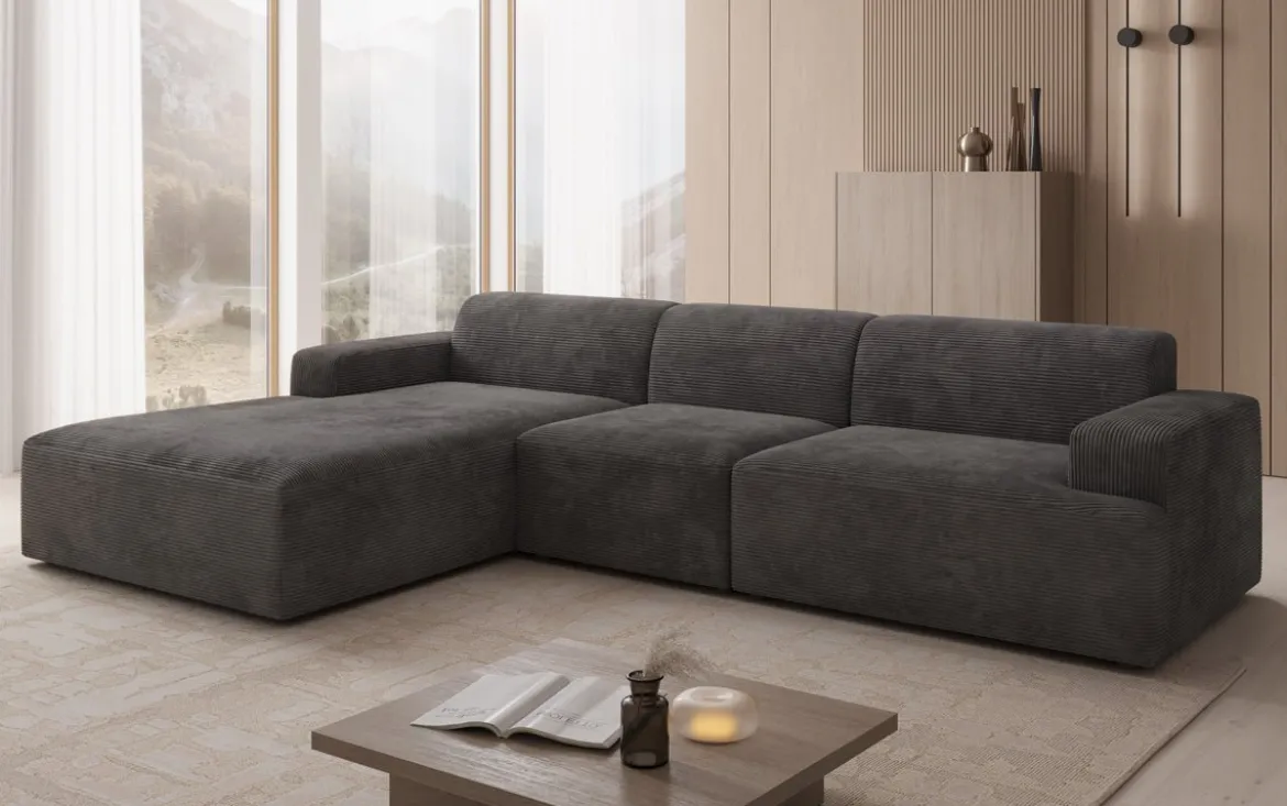 Designer Ecksofa Monza Maxi in Cord