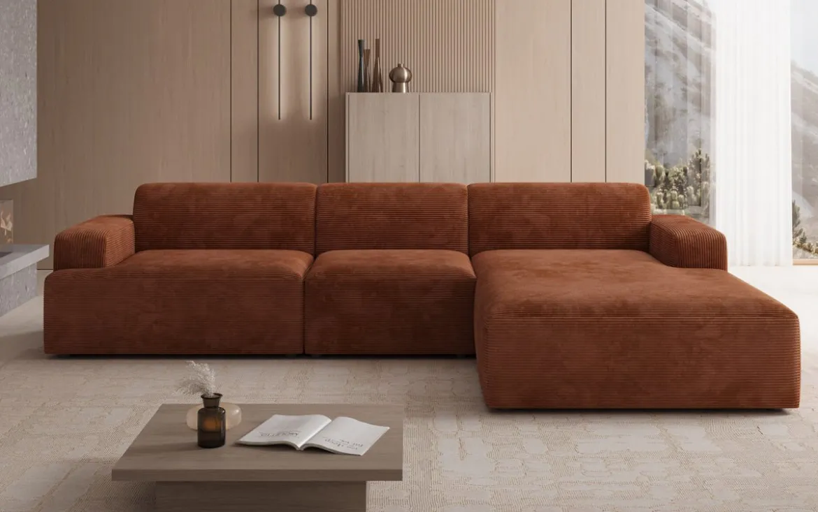 Designer Ecksofa Monza Maxi in Cord