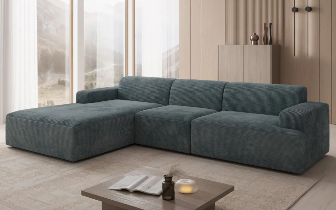 Designer Ecksofa Monza Maxi in Cord