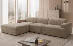 Designer Ecksofa Monza Maxi in Samt