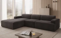 Designer Ecksofa Monza Maxi in Samt