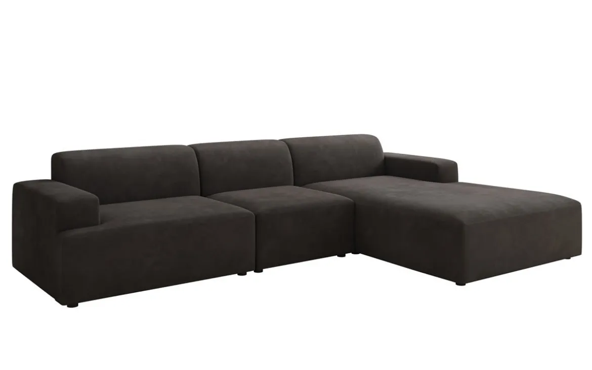 Designer Ecksofa Monza Maxi in Samt