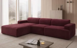 Designer Ecksofa Monza Maxi in Samt