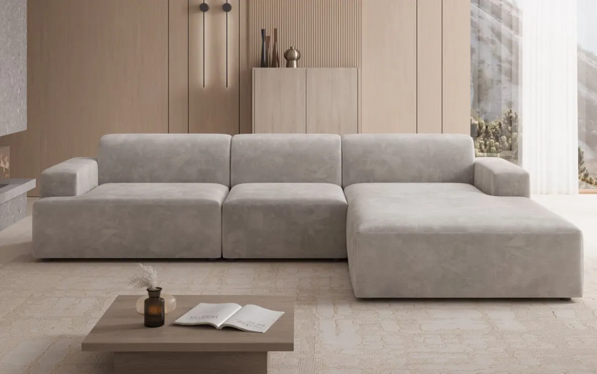 Designer Ecksofa Monza Maxi in Samt