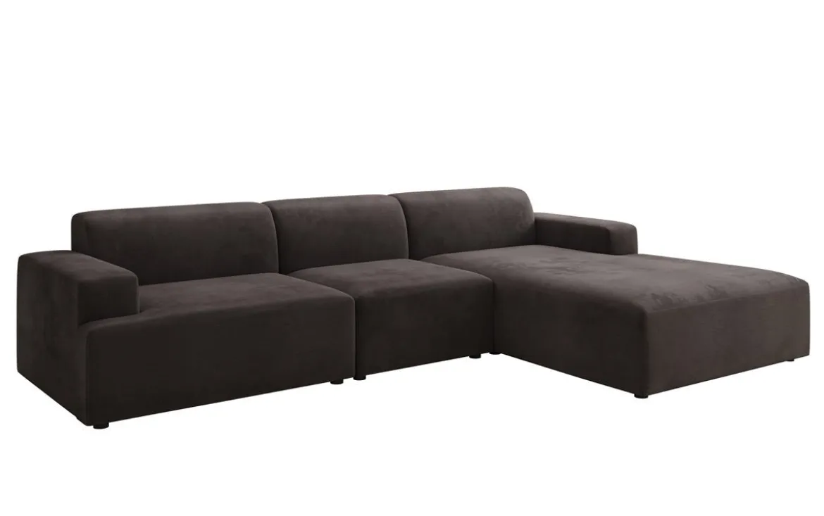 Designer Ecksofa Monza Maxi in Samt