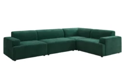 Designer Ecksofa Monza Wohnlandschaft in Samt