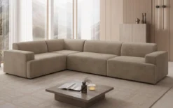Designer Ecksofa Monza Wohnlandschaft in Samt