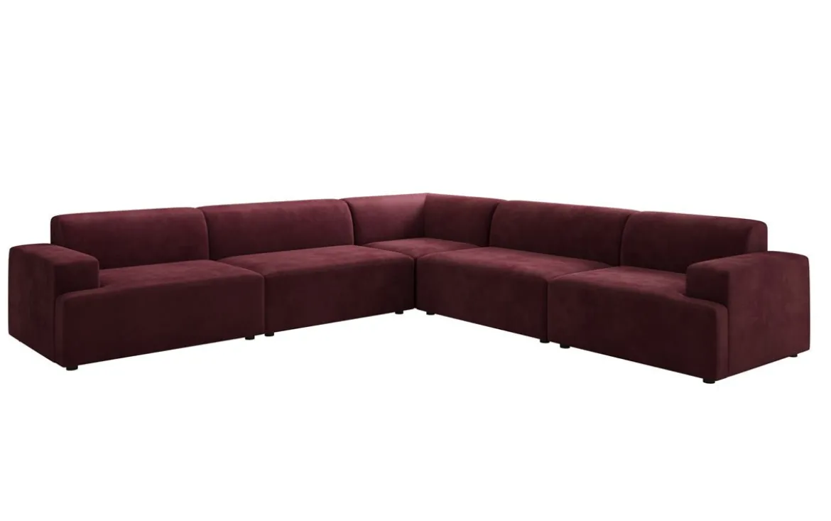 Designer Ecksofa Monza Wohnlandschaft XXL in Samt