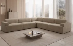 Designer Ecksofa Monza Wohnlandschaft XXL in Samt