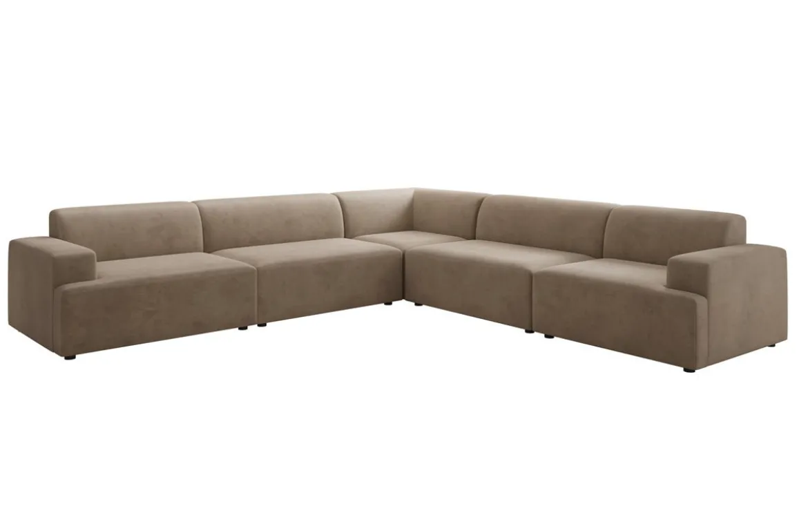 Designer Ecksofa Monza Wohnlandschaft XXL in Samt