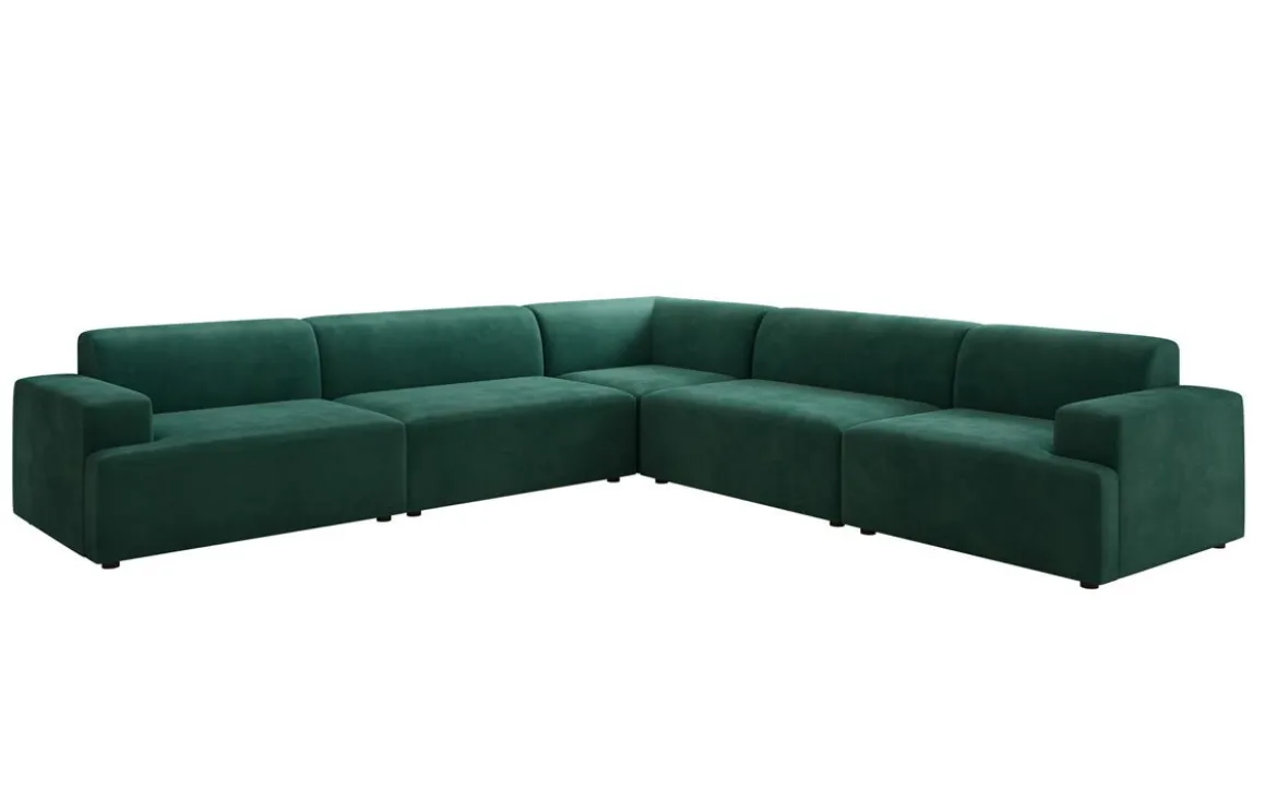 Designer Ecksofa Monza Wohnlandschaft XXL in Samt