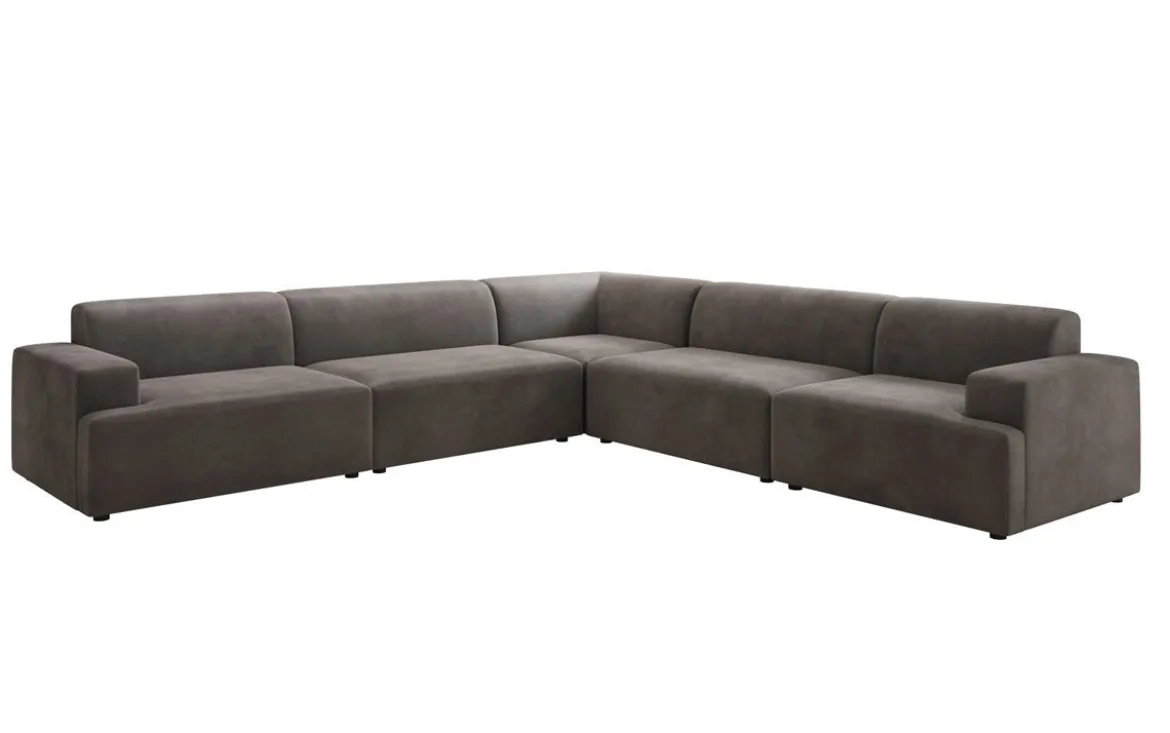 Designer Ecksofa Monza Wohnlandschaft XXL in Samt