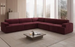 Designer Ecksofa Monza Wohnlandschaft XXL in Samt