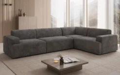 Designer Ecksofa Monza Wohnlandschaft in Cord
