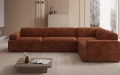 Designer Ecksofa Monza Wohnlandschaft in Cord