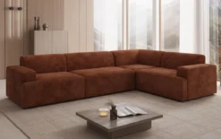 Designer Ecksofa Monza Wohnlandschaft in Cord
