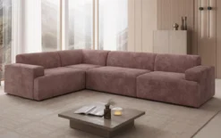 Designer Ecksofa Monza Wohnlandschaft in Cord