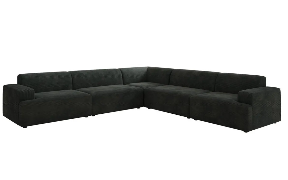 Designer Ecksofa Monza Wohnlandschaft XXL in Cord