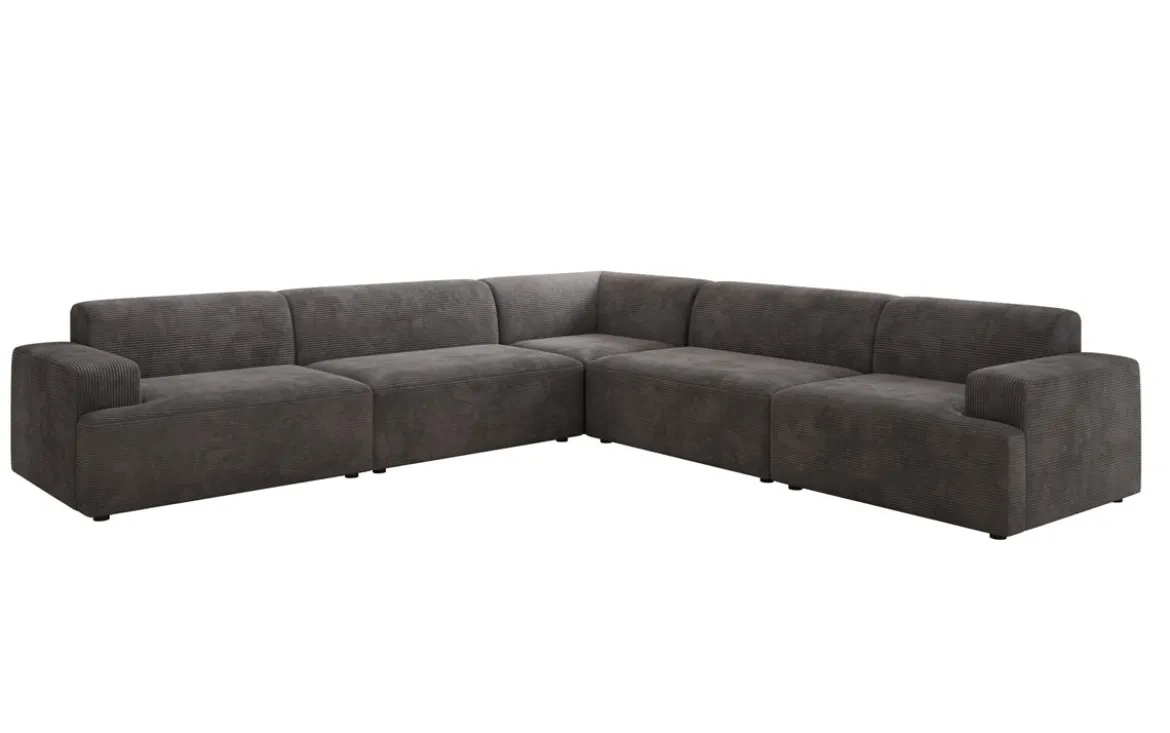 Designer Ecksofa Monza Wohnlandschaft XXL in Cord