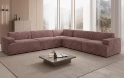 Designer Ecksofa Monza Wohnlandschaft XXL in Cord