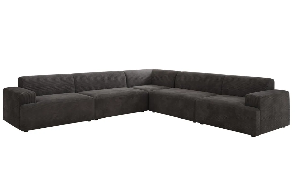 Designer Ecksofa Monza Wohnlandschaft XXL in Cord