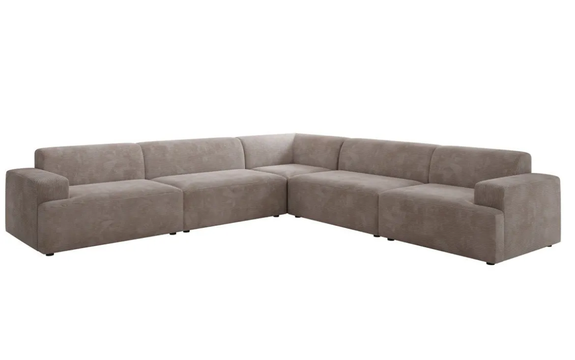 Designer Ecksofa Monza Wohnlandschaft XXL in Cord
