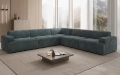 Designer Ecksofa Monza Wohnlandschaft XXL in Cord