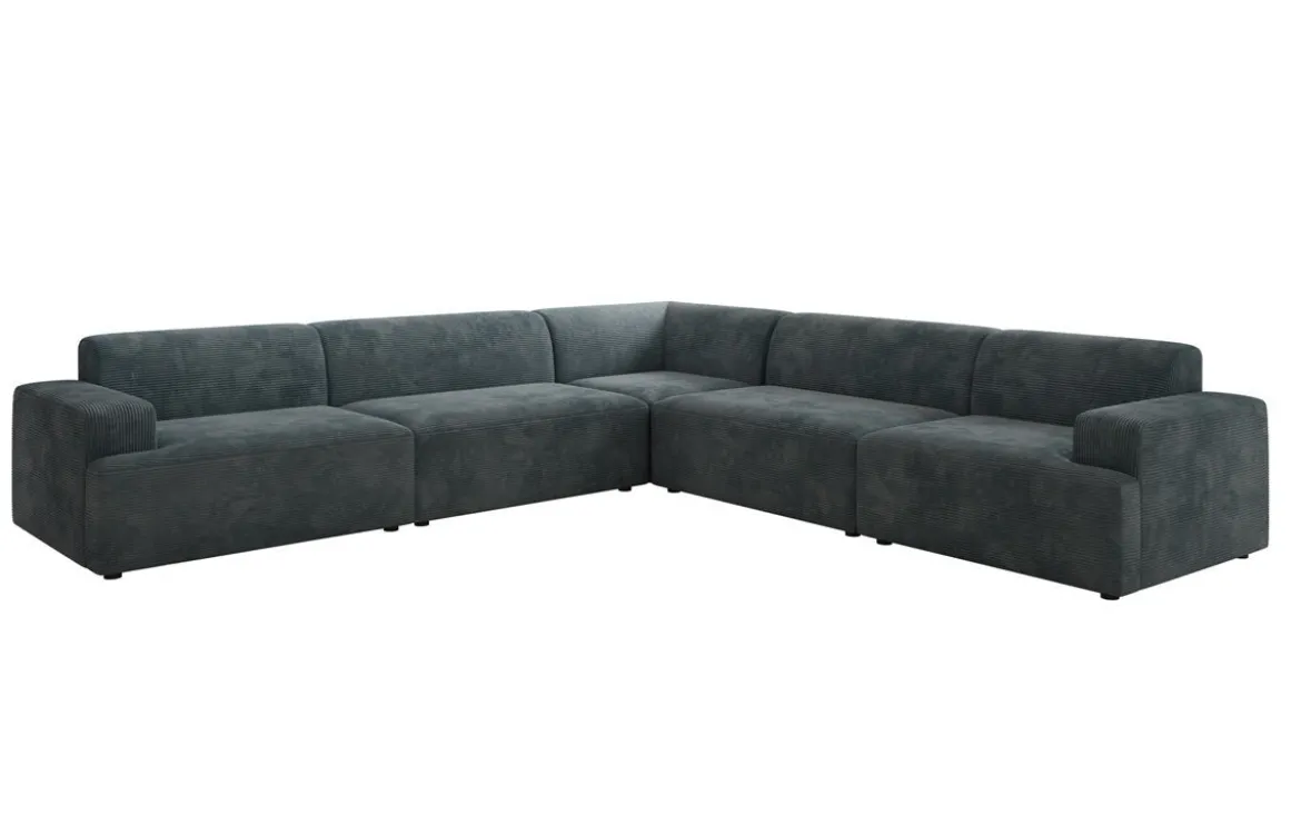 Designer Ecksofa Monza Wohnlandschaft XXL in Cord