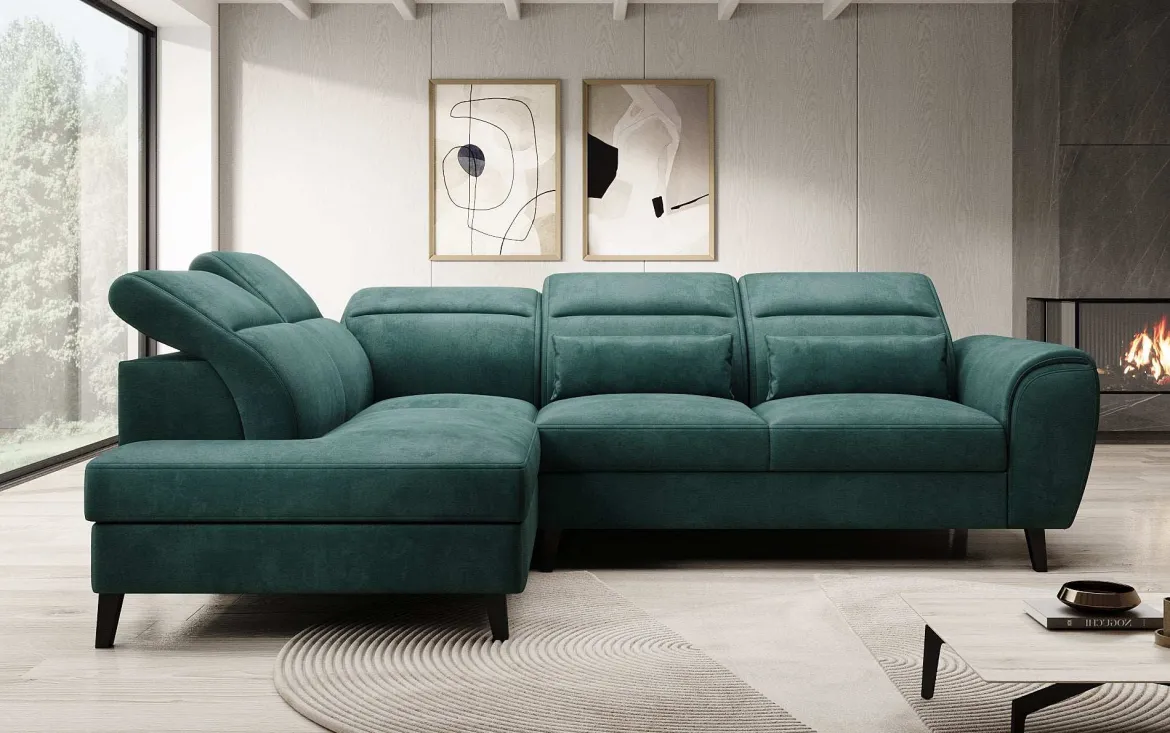 Designer Ecksofa Nobile mit verstellbarer Rückenlehne