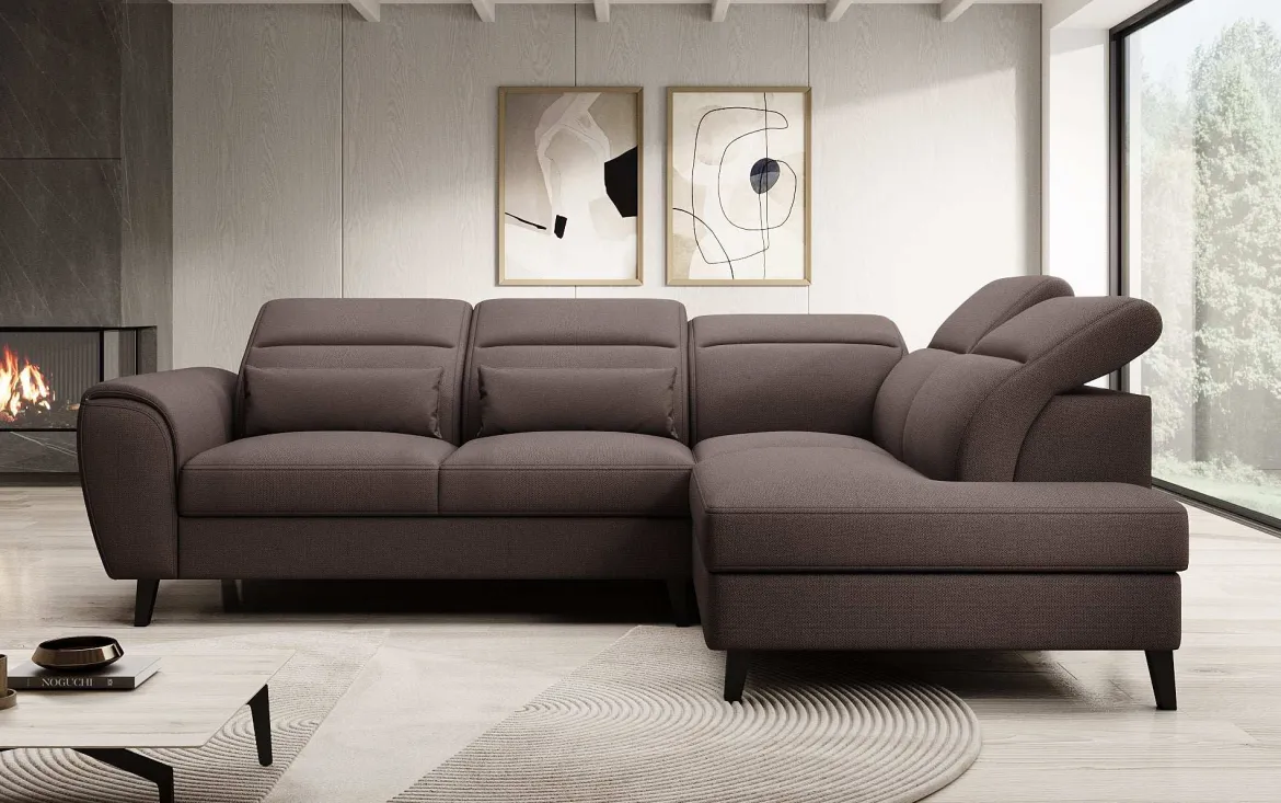 Designer Ecksofa Nobile mit verstellbarer Rückenlehne