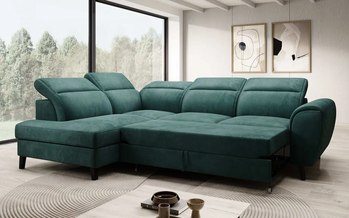Designer Ecksofa Nobile mit verstellbarer Rückenlehne