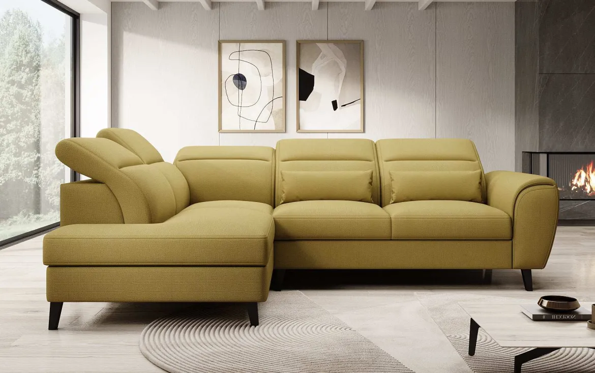 Designer Ecksofa Nobile mit verstellbarer Rückenlehne