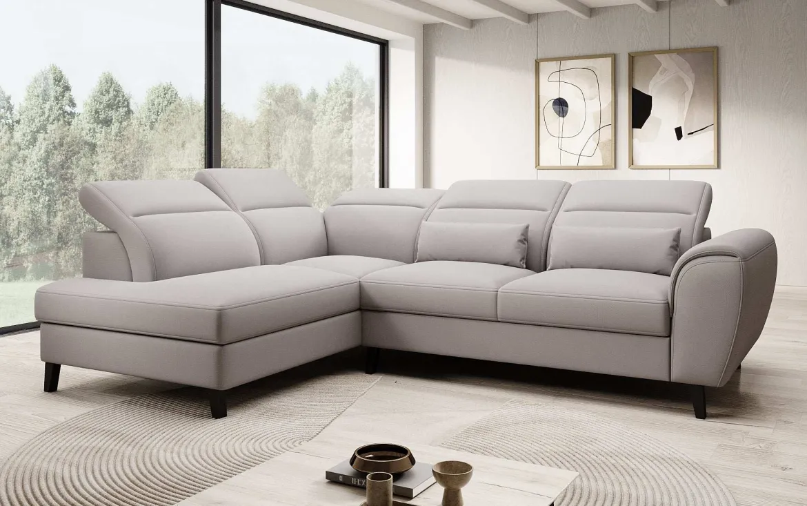 Designer Ecksofa Nobile mit verstellbarer Rückenlehne