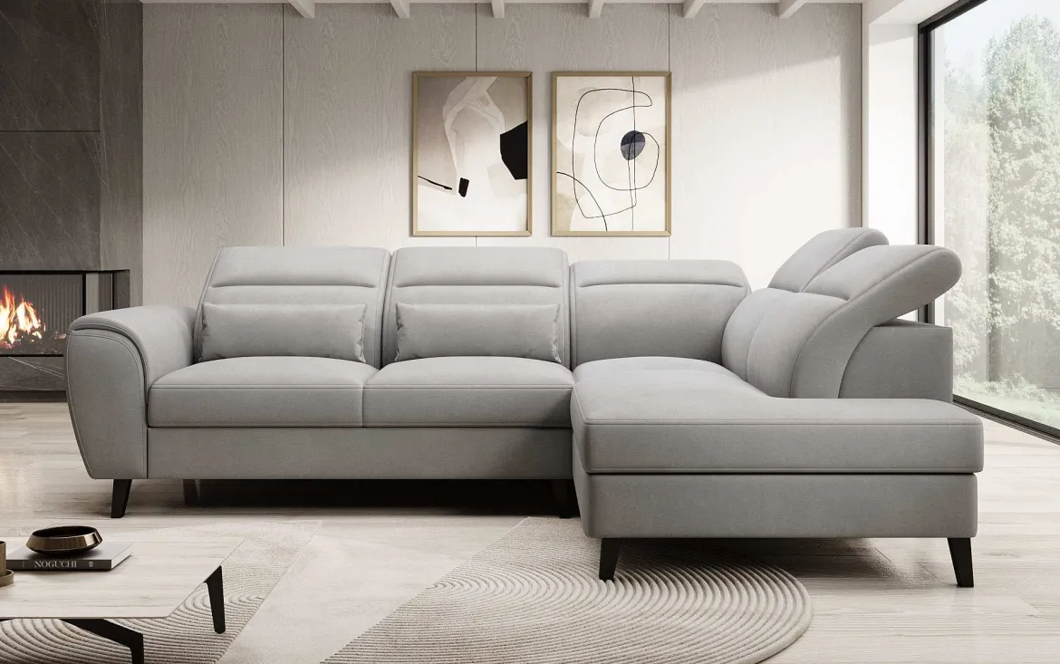 Designer Ecksofa Nobile mit verstellbarer Rückenlehne