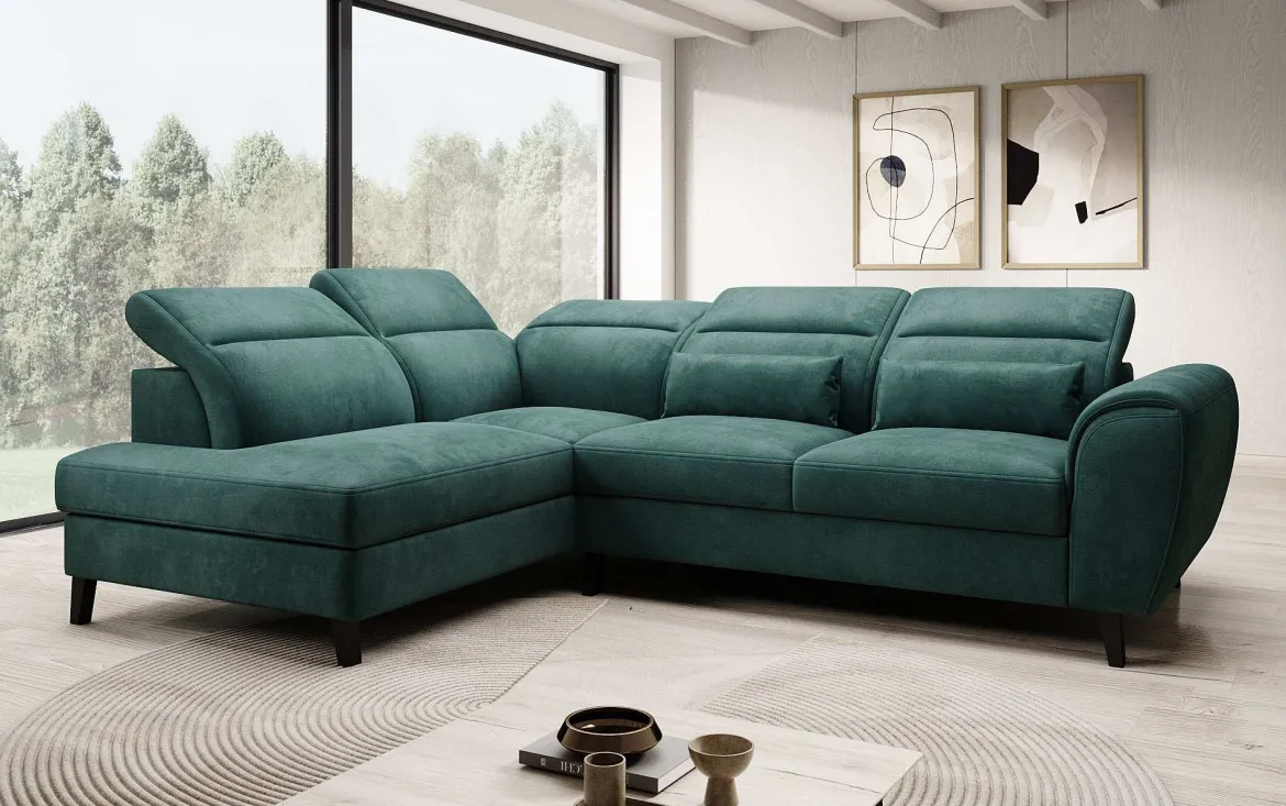 Designer Ecksofa Nobile mit verstellbarer Rückenlehne